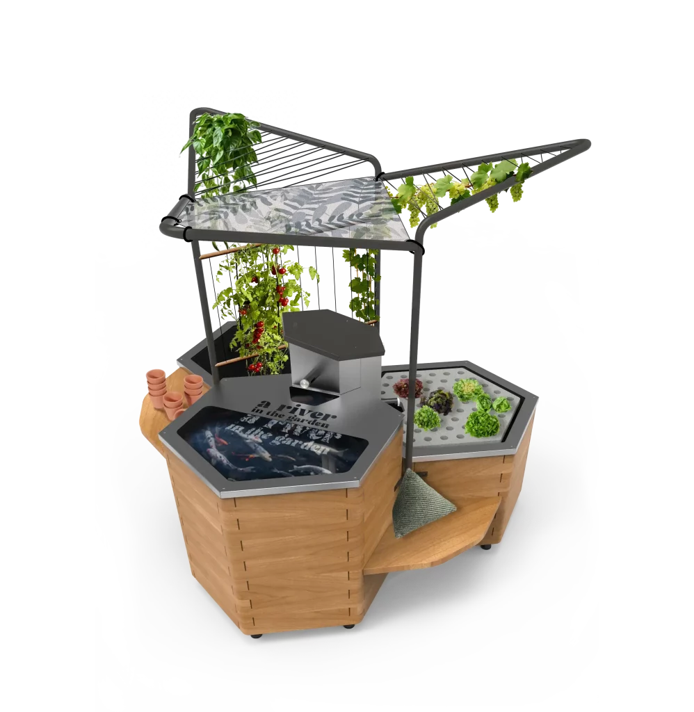 Kit aquponie avec aquarium.