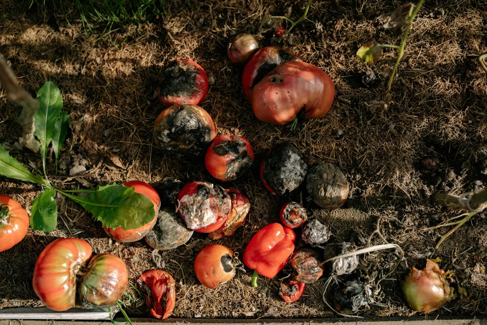 Compost naturel avec aliments décomposés